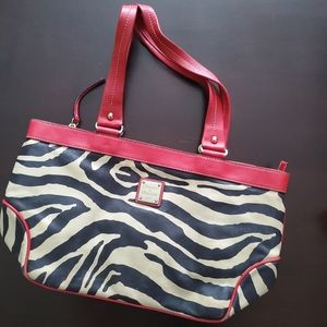 Dooney & Bourke zebra print handbag purse